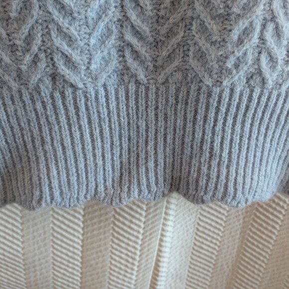 Zara Sweater Vest Light Blue Size Small Wool Blend Academia Preppy - Picture 7 of 11